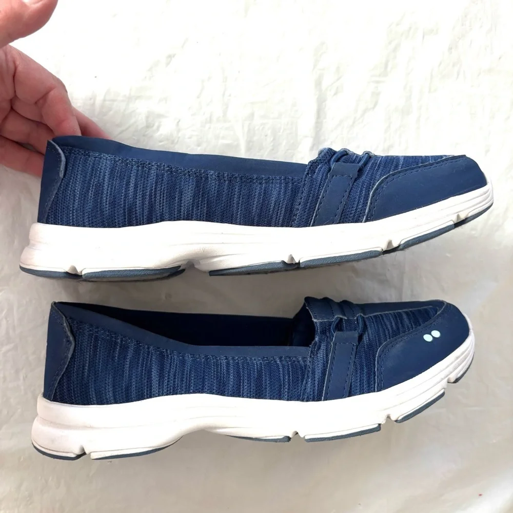 Ryka Jamboree Navy Fashion Sneaker slip on memory foam SZ 6.5 NWOT